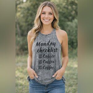 American Age Morning Checklist Graphic Tank Top